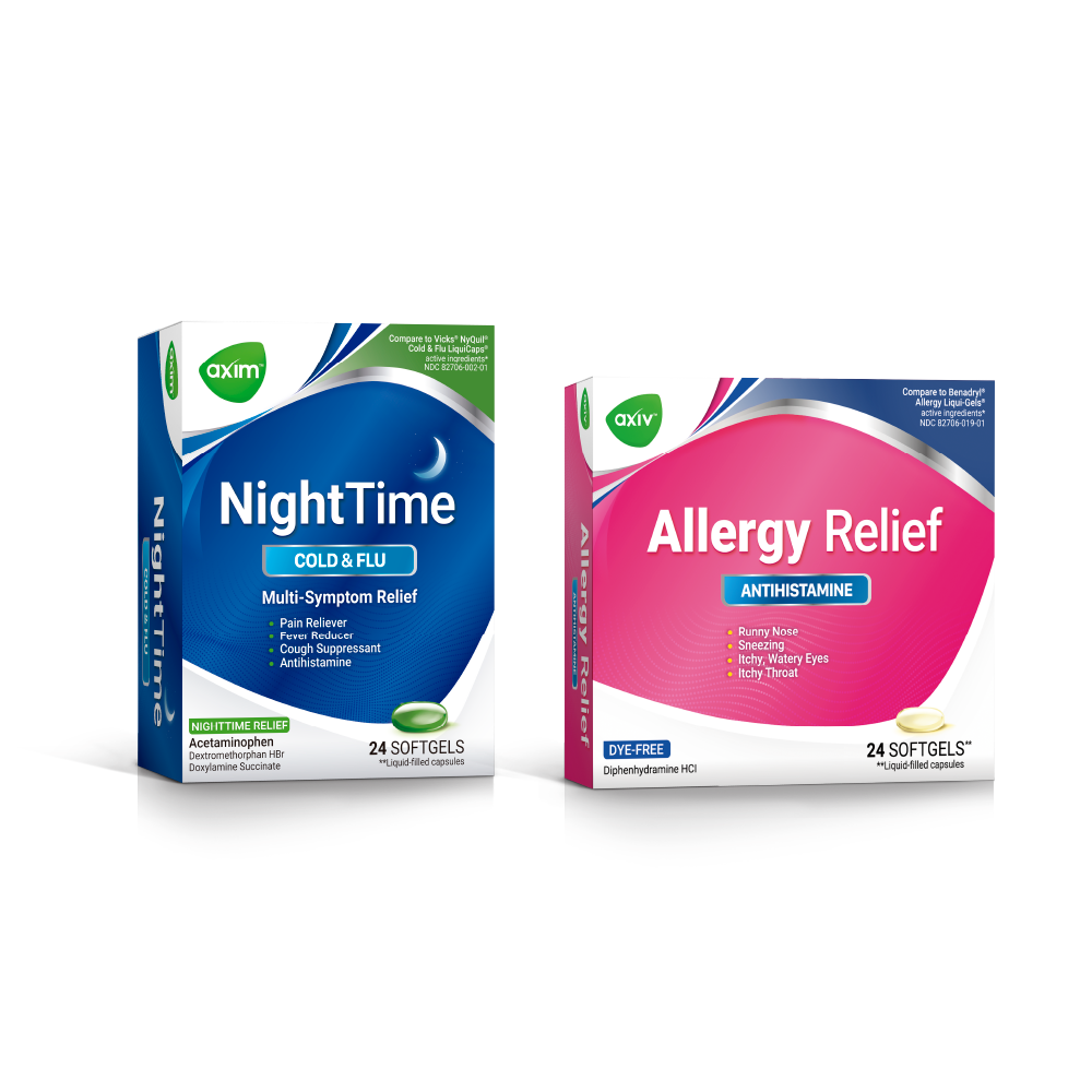 AXIV PACK: ALLERGY (1 BOX) + NIGHT TIME (1 BOX)