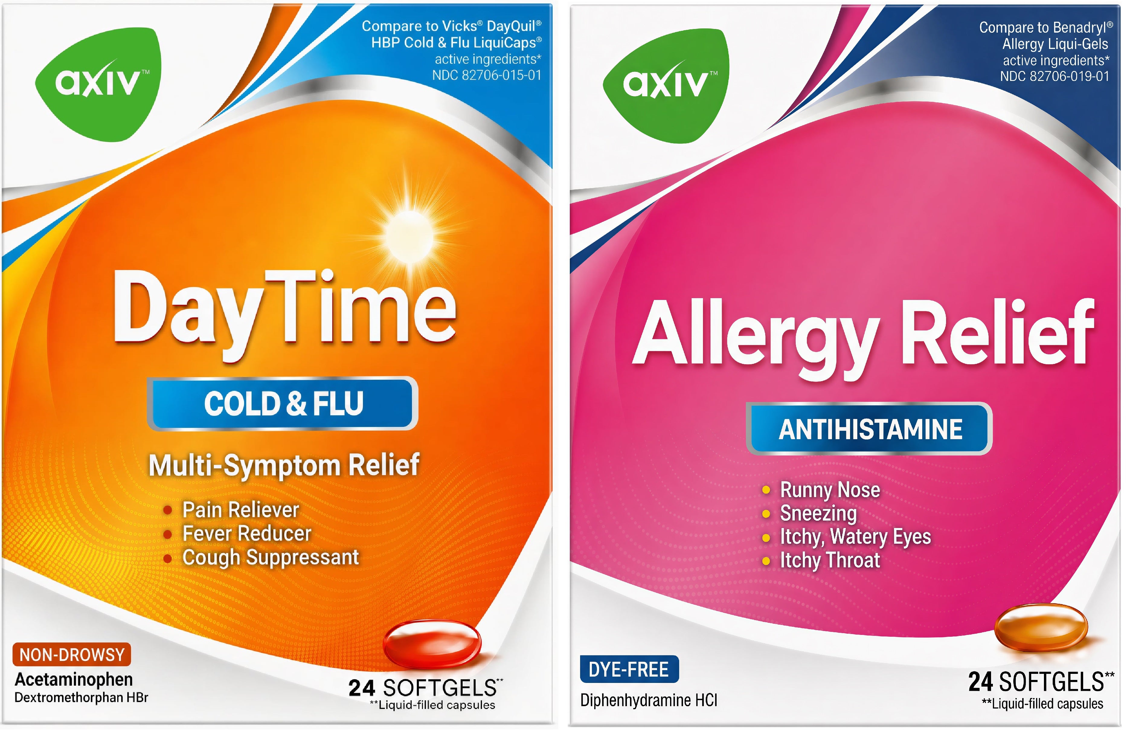 AXIV PACK: ALLERGY (1 BOX) + DAY TIME  (1 BOX)
