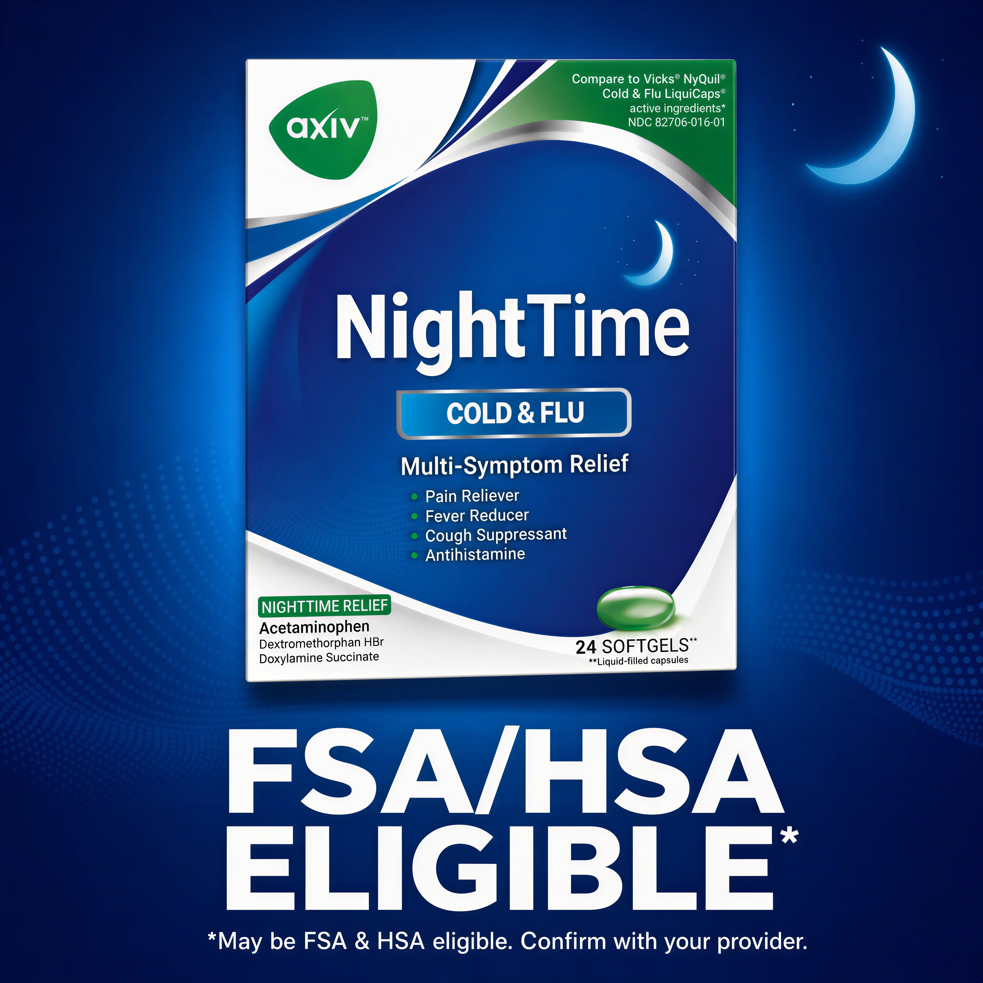 AXIV NightTime 24 Softgels