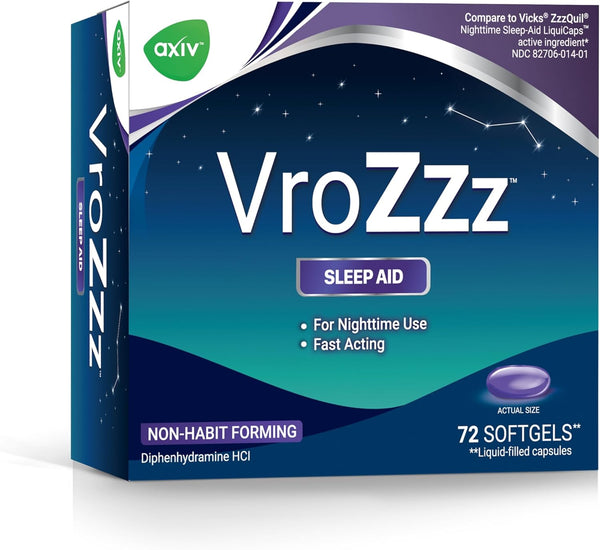 Non Habit Forming Sleep Aid Softgels for Better Night Sleep