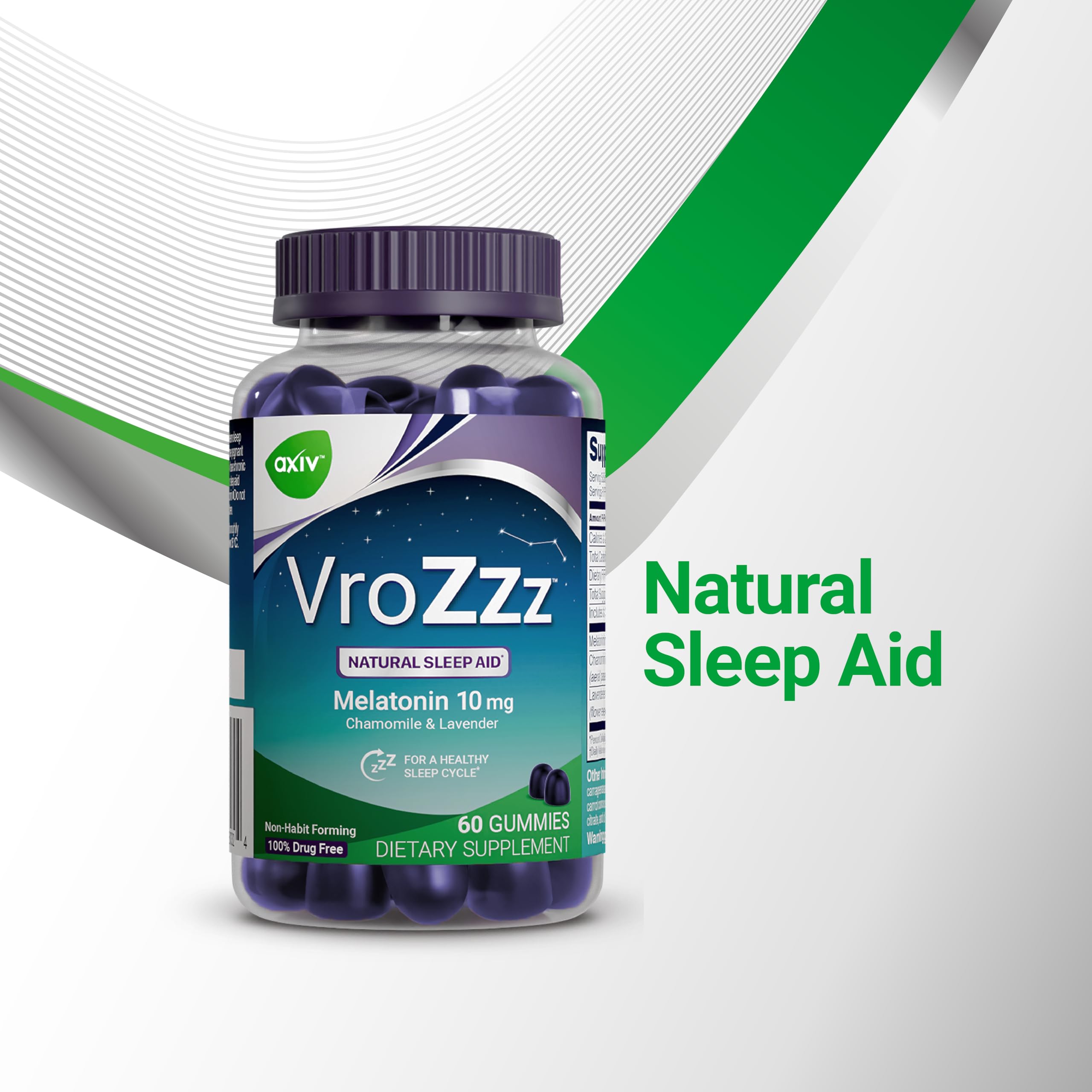 AXIV VroZzz Natural Sleep aid 60 Gummies