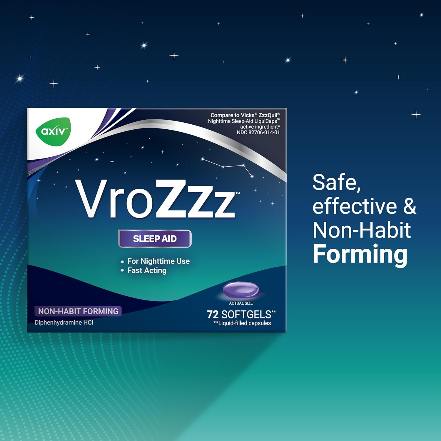 AXIV VroZzz Sleep Aid  72 Softgels