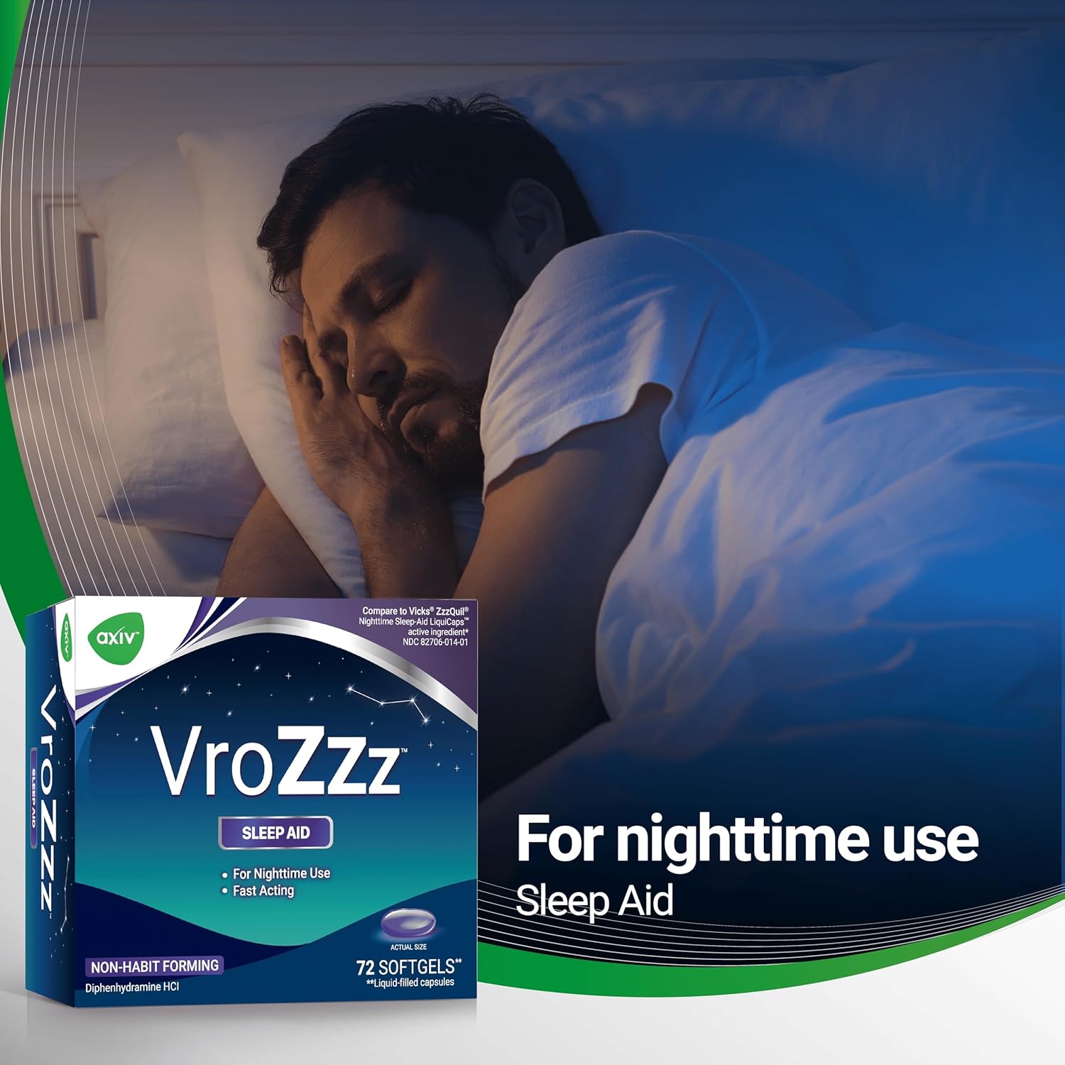 AXIV VroZzz Sleep Aid  72 Softgels