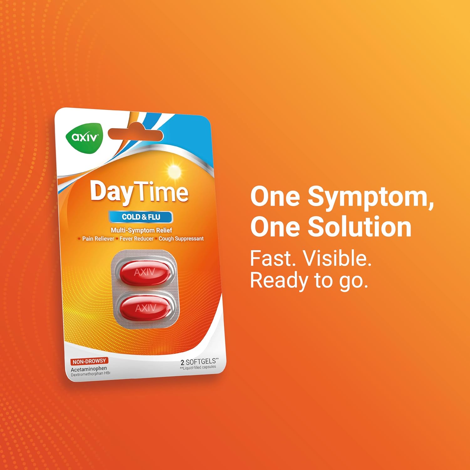 AXIV DayTime C-Store 25 Blister Packs 2 Softgels Each 50 Total