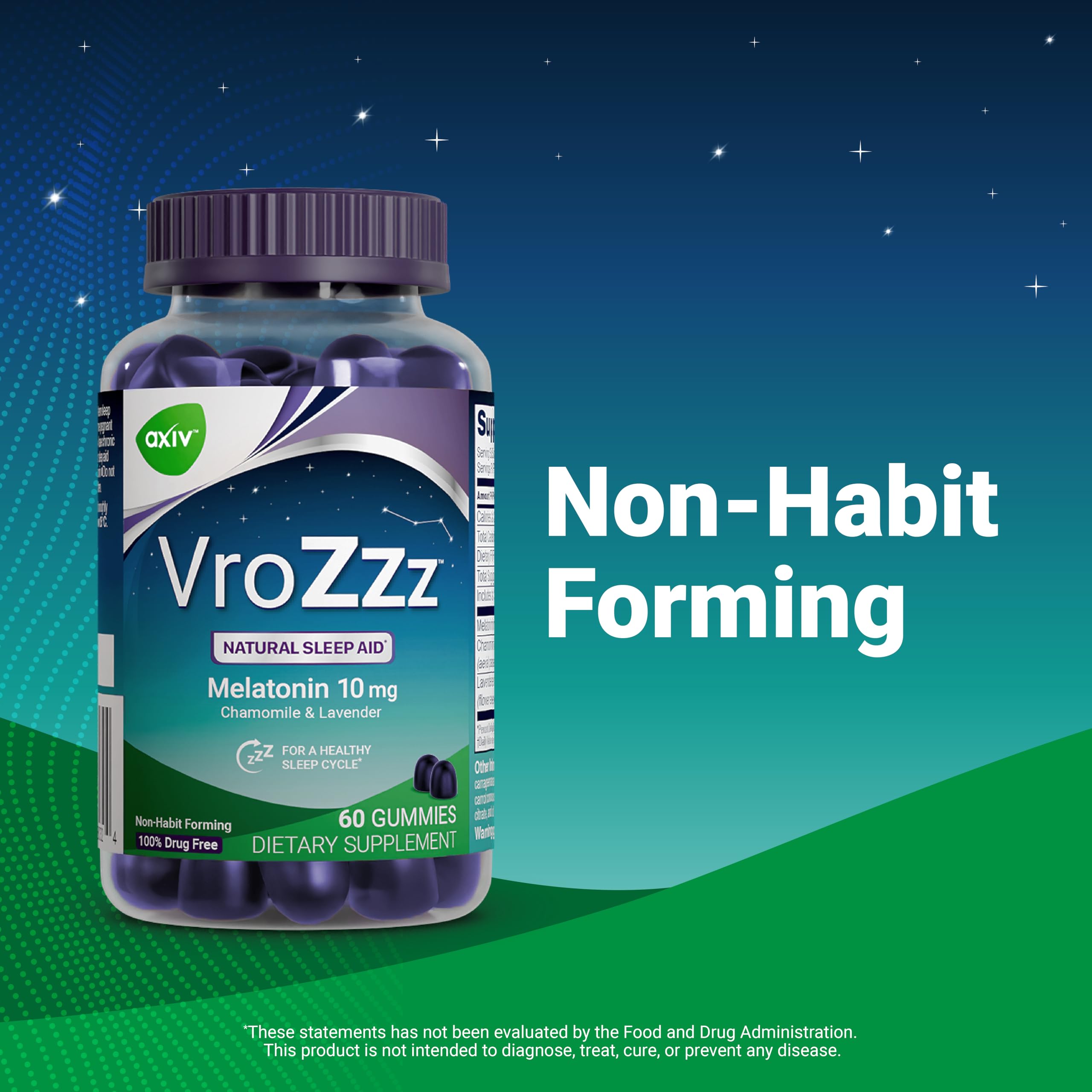 AXIV VroZzz Natural Sleep aid 60 Gummies