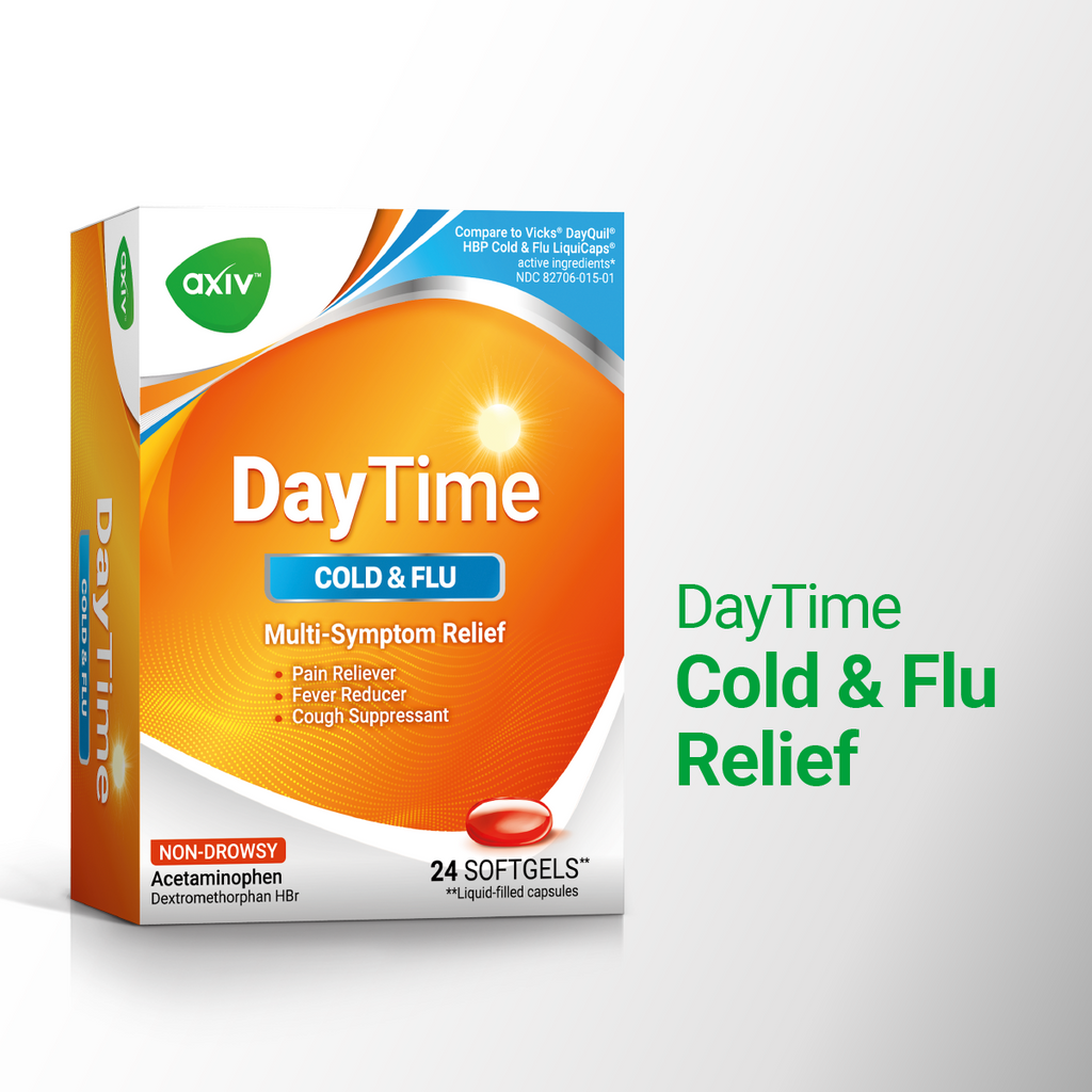 Daytime Cold and Flu Softgels for Fast Symptom Relief | Axiv