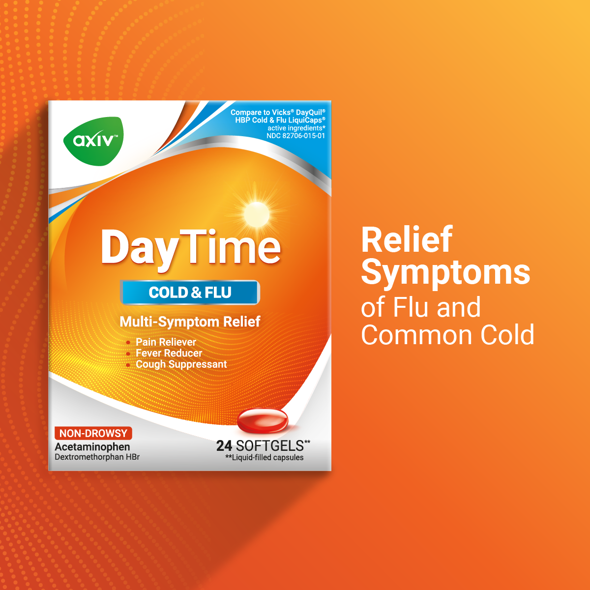 AXIV DayTime 24 Softgels Multi Symptoms 2