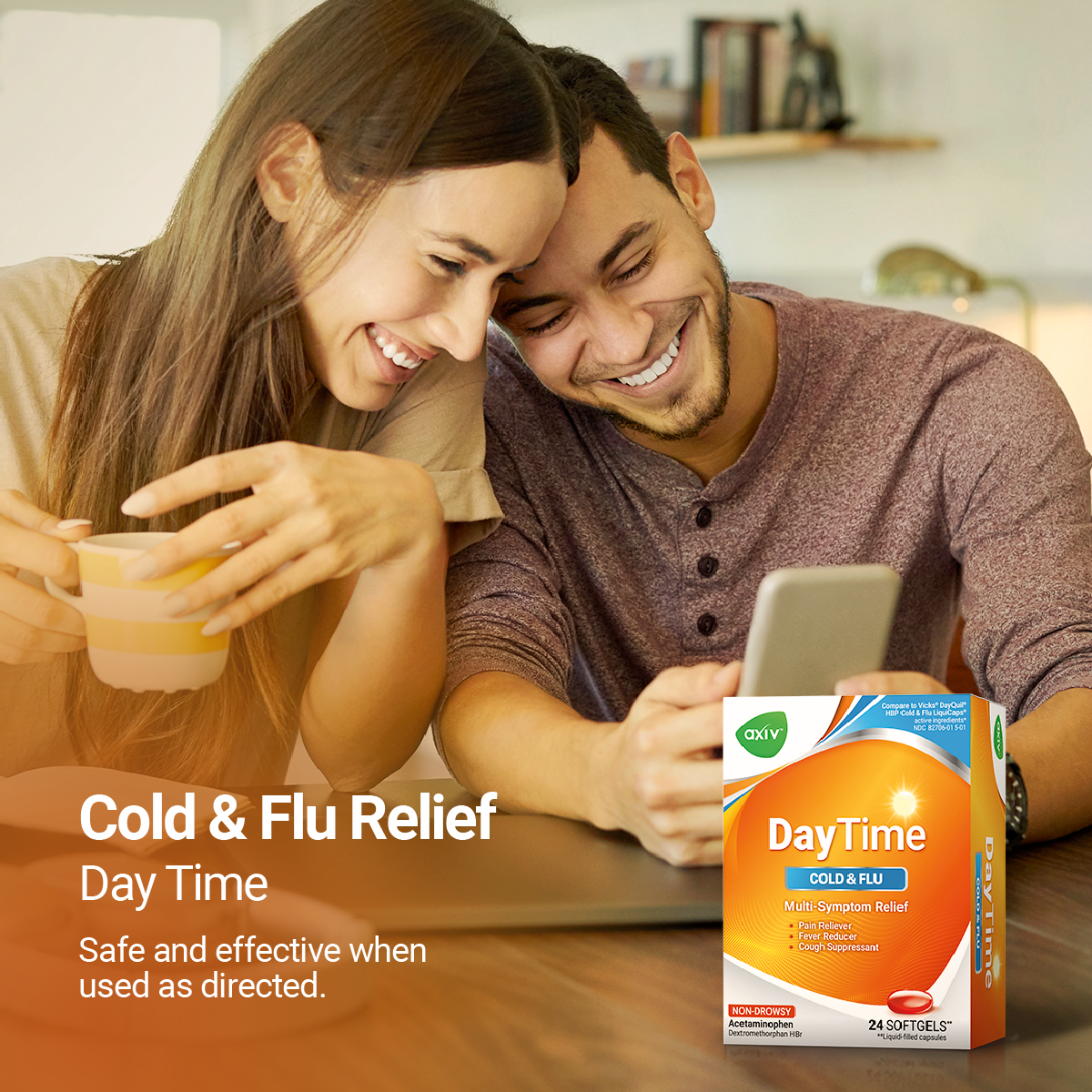 AXIV DayTime 24 Softgels Multi Symptoms 3