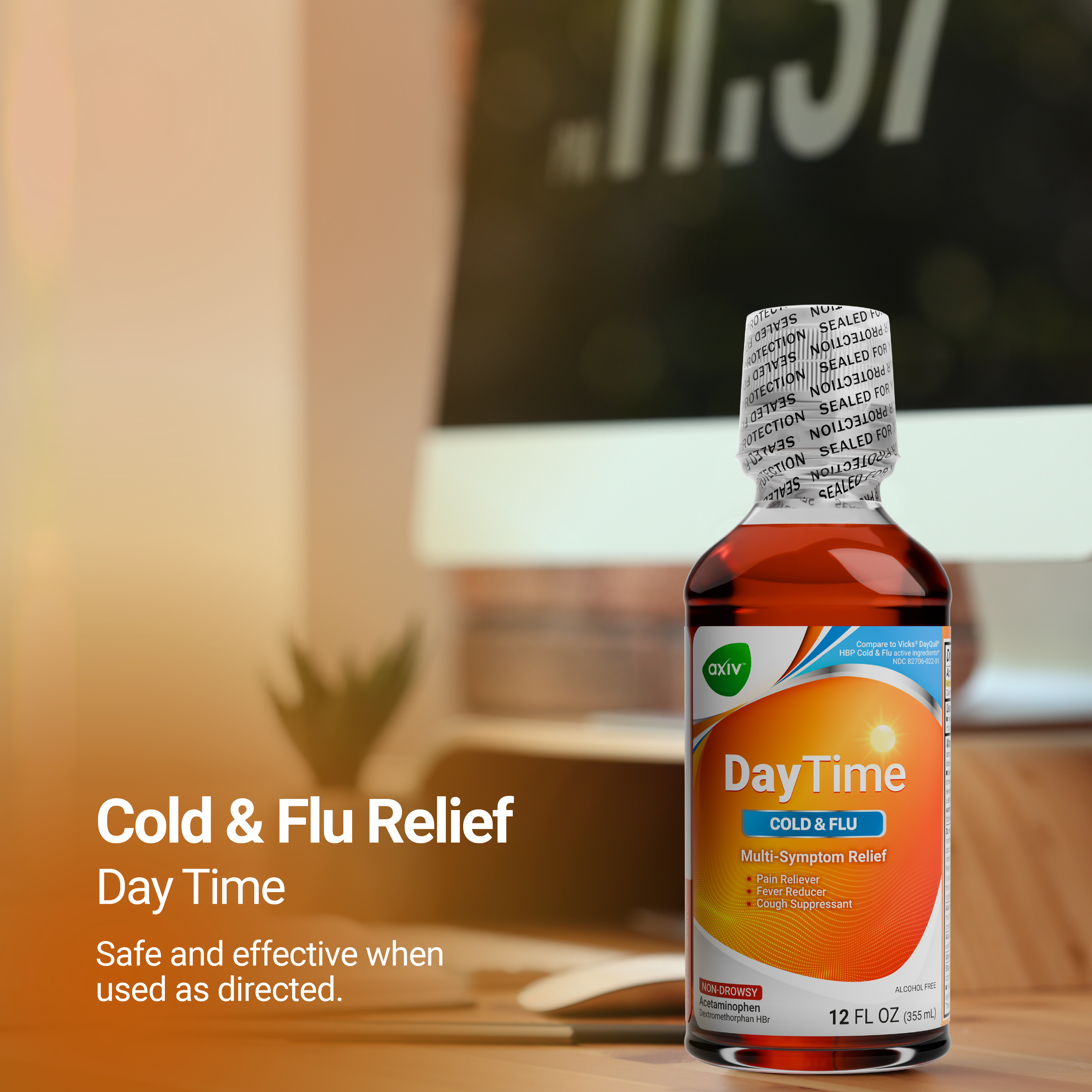 AXIV DayTime Liquid 12 Fl oz Cold Relief