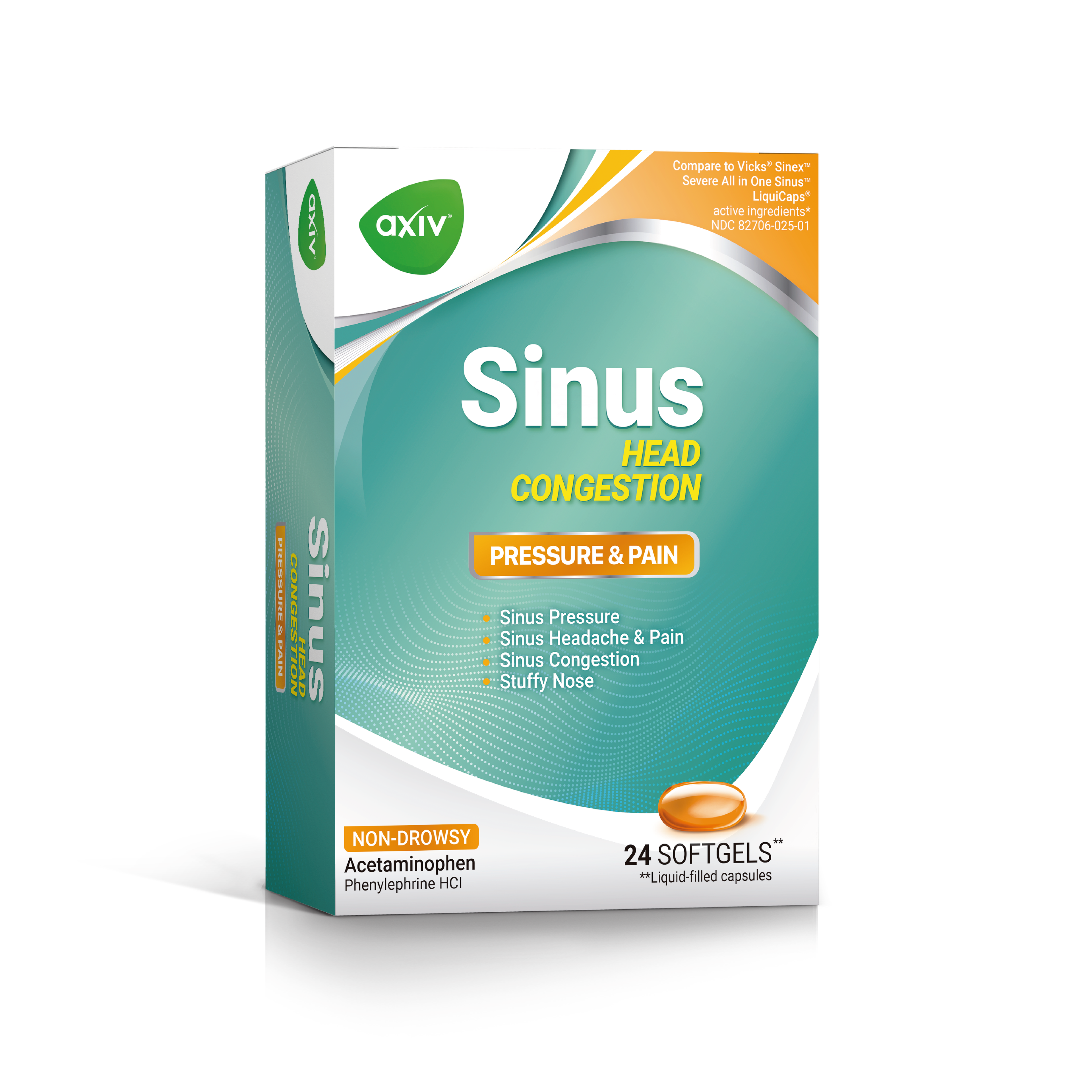 AXIV Sinus Head Congestion 24 Softgels