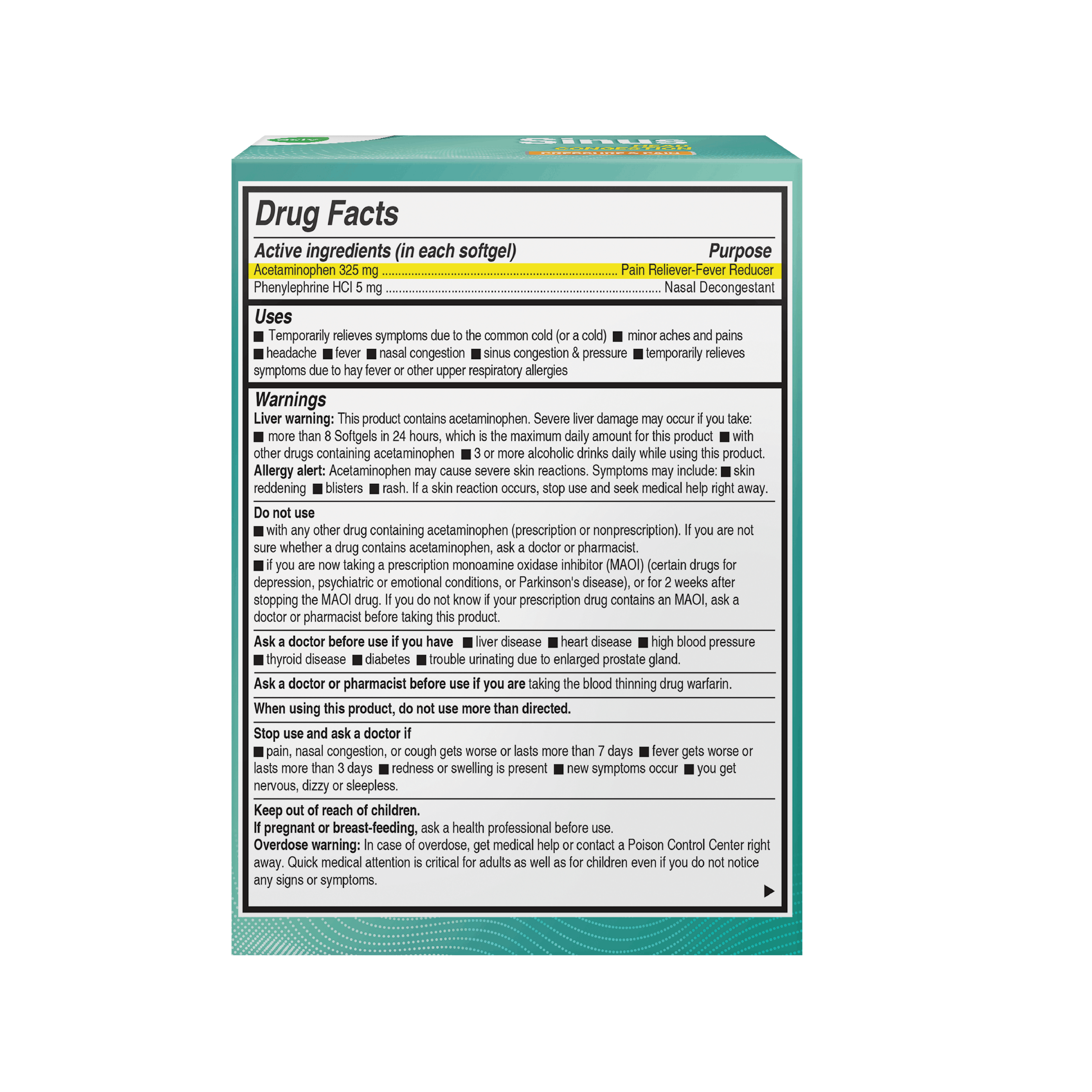 AXIV Sinus Head Congestion 24 Softgels