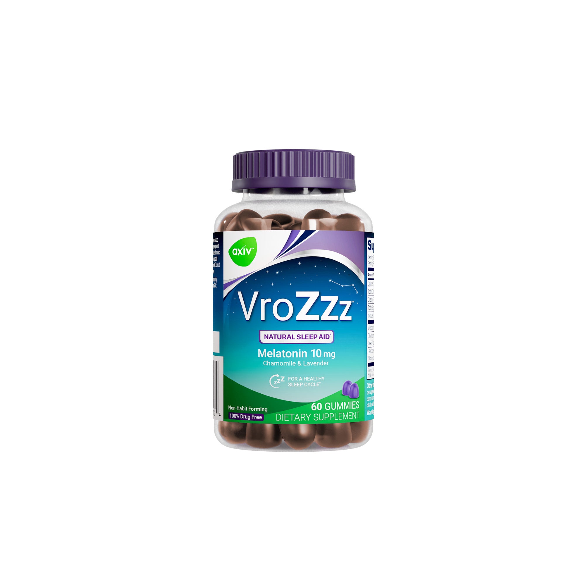 AXIV VroZzz Natural Sleep aid 60 Gummies 