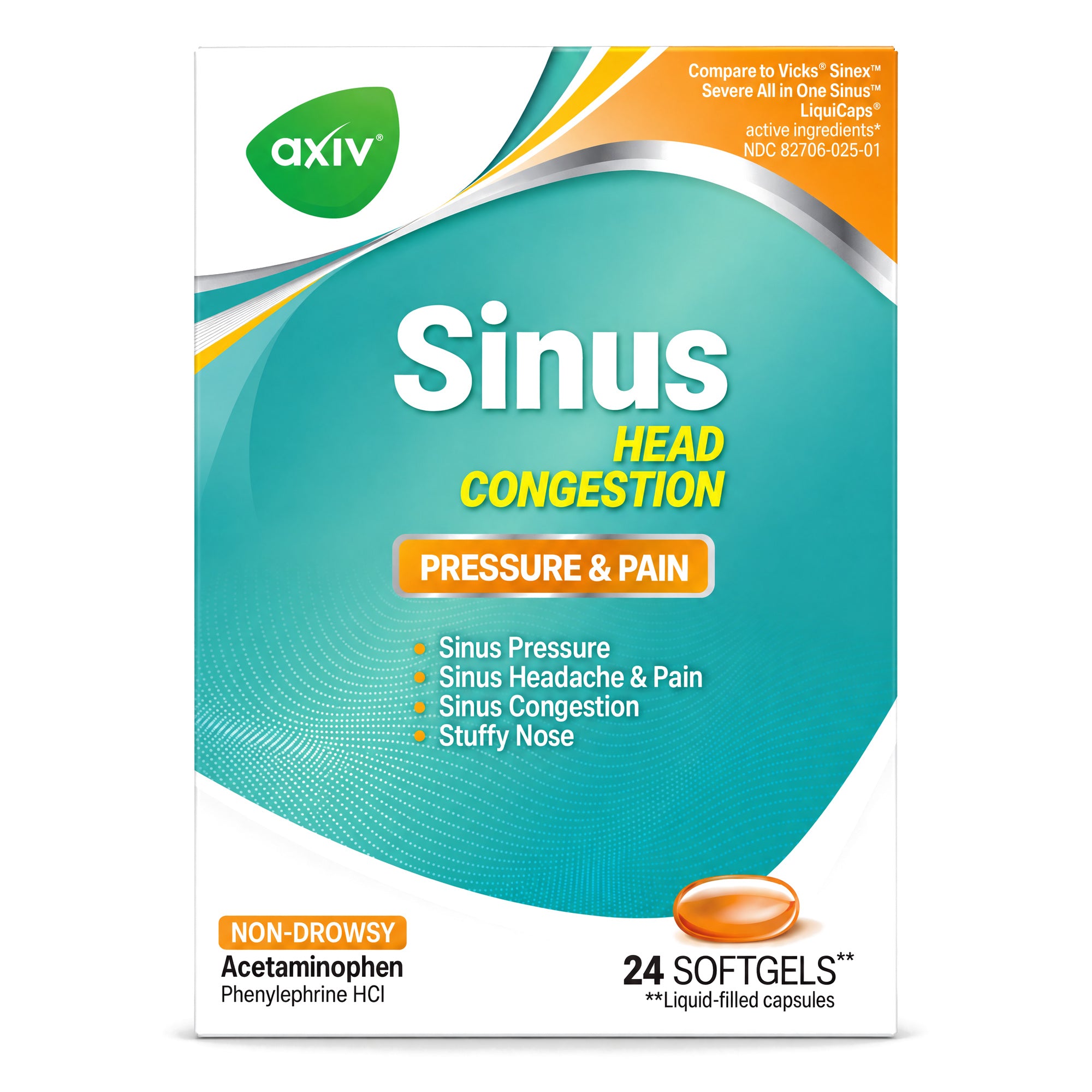 AXIV Sinus Head Congestion 24 Softgels