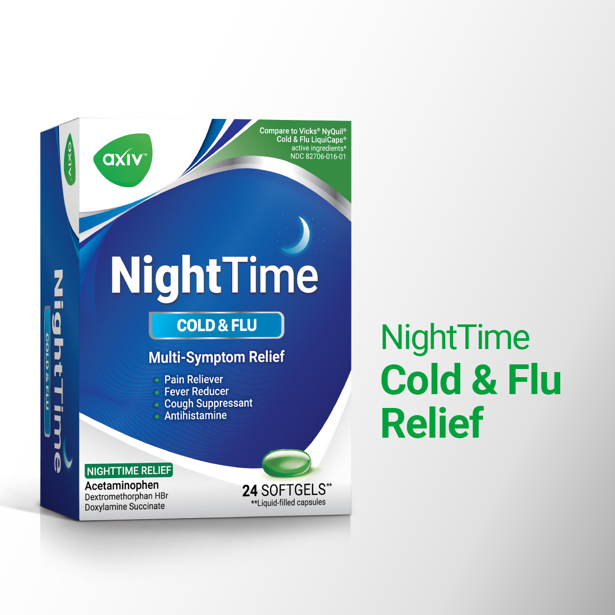 AXIV PACK: SINUS SEVERE 24 (1 BOX) + NIGHTIME 24 (1 BOX)
