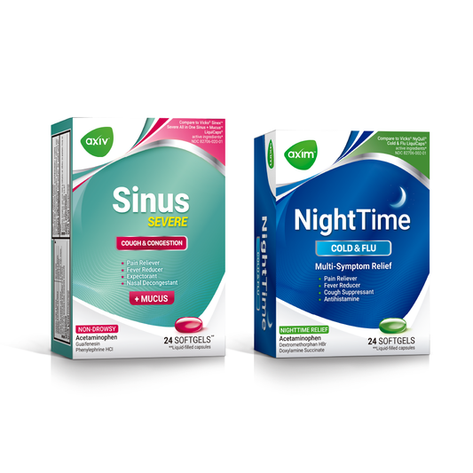 AXIV PACK: SINUS SEVERE 24 (1 BOX) + NIGHTIME 24 (1 BOX)