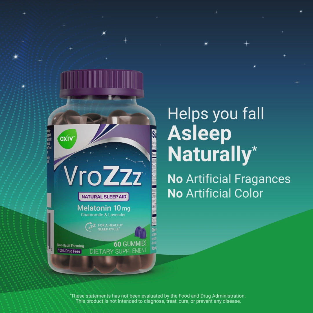 AXIV VroZzz Natural Sleep aid 60 Gummies V